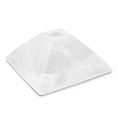 Obrázek produktu pro Skleněný stínidlo LUXOLAR, patice E27, bílá, matná, alabastrová, čtvercové provedení, rozměry 22,6 cm