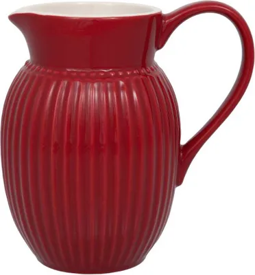 Zdjęcie produktu dla Greengate dzbanek ALICE CLARET RED Czerwony 0,5 litra Zastawa stołowa do codziennego użytku czerwone wino