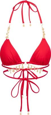 Produktbild von Moda Minx Bikini Top Valentina Coin mit funkelnden Anhängern Red XS