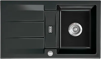 Produktbild von Spüle KeraDomo GENEA 87 in NERO mit Excenterbedienung / Einbauspüle