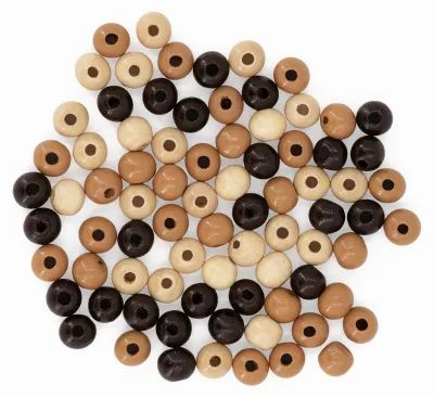 Produktbild von Glorex Holzperlen braun mix 15 mm - 14 Stück