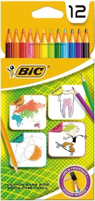 Produktbild von Bic Bic für die Schule Buntstifte, verschiedene Farben, 12 Stück