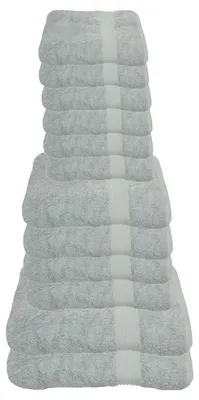 Produktbild von Julie Julsen Handtuch Set Silber,Set:12 tlg. 2 Bade- 4 Hand- 6 Gästetücher