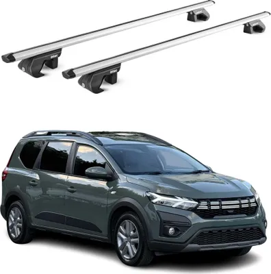 Zdjęcie produktu dla Bagażnik dachowy do Dacia Jogger 2022-2025 aluminiowy srebrny 2 szt ABE