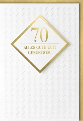 Produktbild von A - 70. Geburtstag - Glückwunschkarte im Format 11,5 x 17 cm mit
