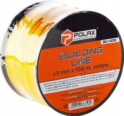 Obrázok produktu pre Stavebná murárska šnúra 1,5 mm x 100 m, žltá, Polax