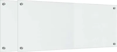 Obrázok produktu pre vidaXL Kuchynský splashback 2 ks Transparent 100 x 40 cm Tvrdené sklo