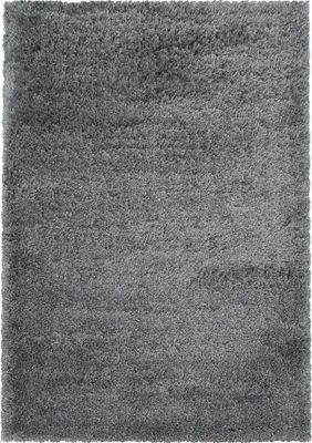 Produktbild von Teppich Wohnzimmer Hochflor Hellgrau 120x170 Rechteck Unicolor - Einfarbig aus Polyester