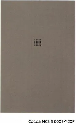 Produktbild von SANYCCES STRATO Rechteckige Duschwanne Mineralwerkstoff rutschfest 160 x 90 cm, cocoa