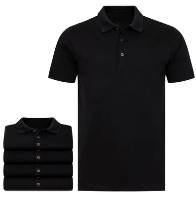 Produktbild von Mivaro Herren Poloshirt 5er Pack - Polo-Kragen mit 3-Knopf-Leiste, atmungsaktiv, 100 % Baumwolle, Regular Fit, große Auswahl bis 5XL