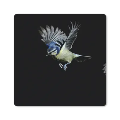 Produktbild von MuchoWow® Mauspad Mousepad Vögel - Federn - Schwarz 30x30 cm - Mousepads - Maus Mat - Pad - Mausunterlage - Gaming