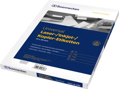 Produktbild von Etikett 5760 70x37mm weiß 2.400 Stück Packung mit 10 Stück