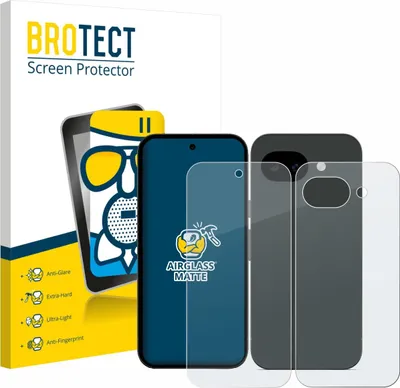 Produktbild von BROTECT Entspiegelungs Schutzglas für Google Pixel 10a (Display+Rückseite) Schutzfolie Panzer Folie Glas Display Schutz matt