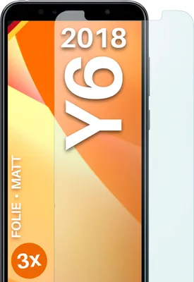 Produktbild von moex® 3x Schutzfolie kompatibel mit Huawei Y6 (2018) - Displayschutzfolie Anti Reflex Folie, Matt