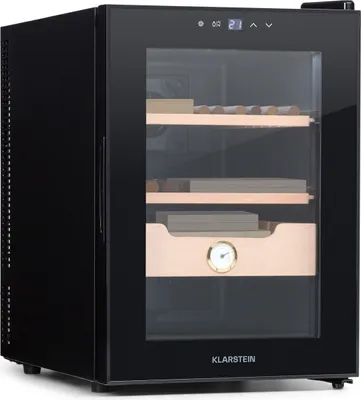 Image de Klarstein El Presidente 37 Cave à cigares 37 l 2 clayettes 1 compartiment bois de cèdre
