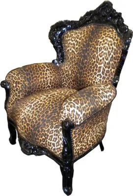 Produktbild von Casa Padrino Barock Sessel King Leopard / Schwarz - Limited Edition