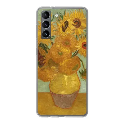 Produktbild von MuchoWow® Handyhülle Schutzhülle Hülle für Samsung Galaxy S21 Sonnenblumen - Vincent van Gogh Silikon Softcase Handy Hülle - Softcase