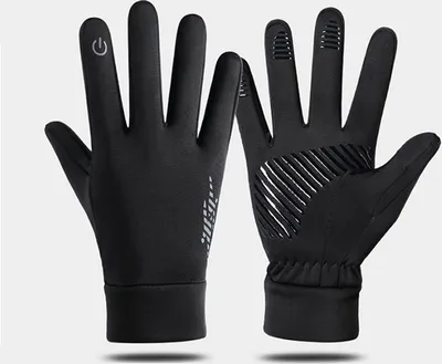 Produktbild von INF Warme Handschuhe - Touchscreen-Winterhandschuhe zum Radfahren, Autofahren Schwarz L