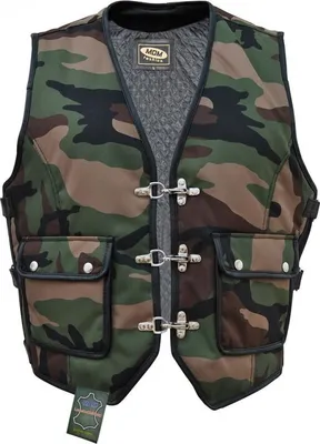 Produktbild von Bikerweste in camouflage Kutte Textilweste(S)