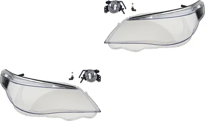 Obrázok produktu pre Johns, sada skiel svetlometov vhodná pre BMW radu 5 E60 E61 03-07 ľavé + hmlové + svetlo. 63176920703 63176910791 6910791 6920703 63176920704 6317691079