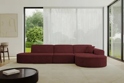 Produktbild von ALTDECOR Ecksofa in L-Form MARI-L2 - 328x171x79,5 cm Bordeauxrot - Corner Sofa Bett Eckcouch Couch Wohnlandschaft Cauchsofa