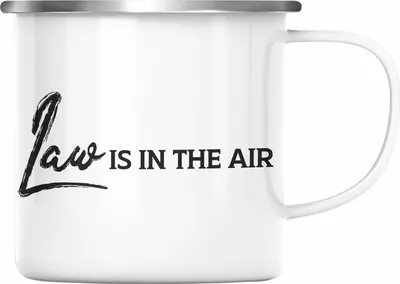 Produktbild von Trendation - Jura Geschenk Emaille Tasse mit Spruch Jurist Juristin Geschenkideen Lustig für Examen Staatsexamen (Silber)