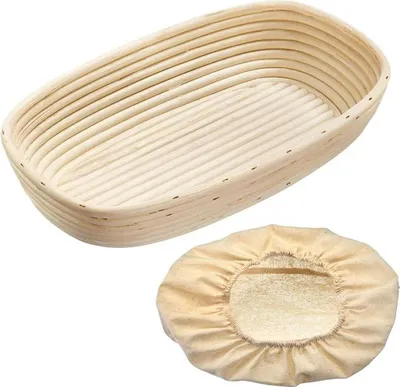Produktbild von Westmark Gärkörbchen Set oval mit Bezug 33,5x20,5x8cm, natur (1 Set)