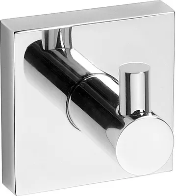 Produktbild von META Kleiderhaken Messing Chrom poliert 55x55x50 mm für Bad & Küche >> zum Bohren oder Kleben