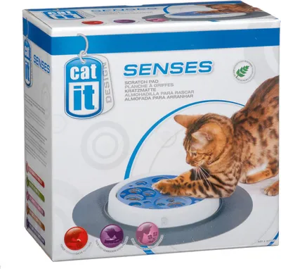 Produktbild von CATIT Senses Kratzmatte mit Akupressur-Polster, Katzenminze, extra dick und Leckerli-Aussparungen