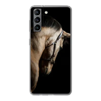 Produktbild von MuchoWow® Handyhülle Schutzhülle Hülle für Samsung Galaxy S21 Pferde - Halfter - Schwarz Silikon Softcase Handy Hülle - Softcase