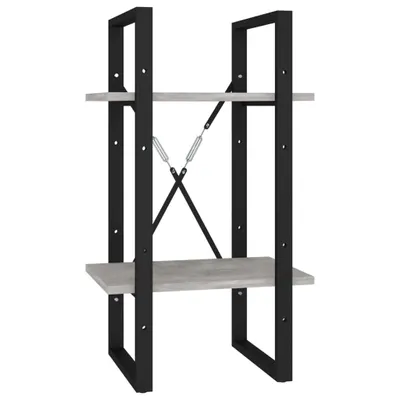 Obrázek produktu pro vidaXL Knihovna 2 přihrádky betonově šedá 40x30x70 cm výrobek z odvozeného dřeva