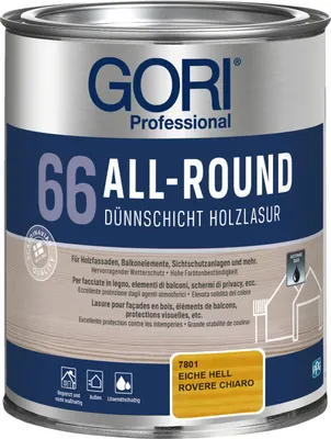 Produktbild von 0,75L Gori 66 Allroundlasur 7801 Eiche Hell Holzschutz Holzlasur