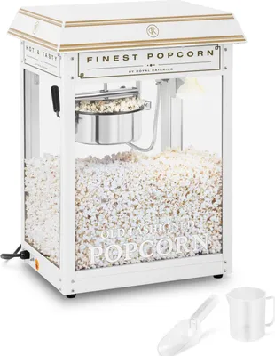 Produktbild von Royal Catering Popcornmaschine - 1500 W - 5 kg/h - weiß & golden -