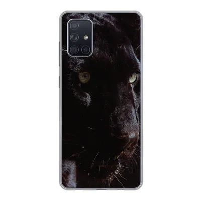 Produktbild von MuchoWow® Handyhülle Schutzhülle Hülle für Samsung Galaxy A51 5G Panther - Tier - Schwarz Silikon Softcase Handy Hülle - Abbildung