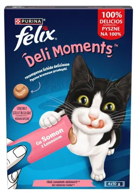 Zdjęcie produktu dla Przysmak dla kota PURINA FELIX Deli Moments Salmon 4x10g