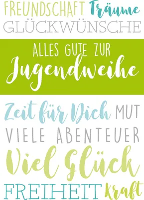 Produktbild von Jugendweihe  Glückwunschkarte im Format 115 x 17cm mit Umschlag