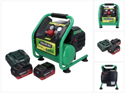 Zdjęcie produktu dla Prebena VITAS 100-AKKU Kompresor 18 V 5 l 8 bar CAS Bezszczotkowy + 2x akumulator 8,0 Ah + ładowarka