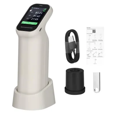 Zdjęcie produktu dla Przenośny kolorymetr z otworem pomiarowym 6 mm - urządzenie do pomiaru kolorów z ekranem dotykowym, automatyczną kalibracją, USB, do tworzyw sztucznych, tekstyliów, druku