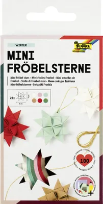 Image de folia Bandes de papier à plier HIVER pour Mini Étoiles Fröbel 100 bandes