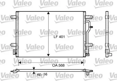 Produktbild von VALEO Kondensator, Klimaanlage  817741
