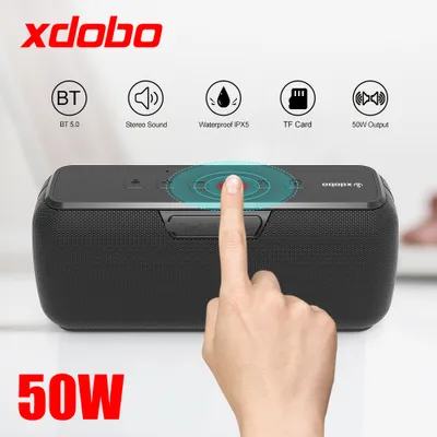 Obrázek produktu pro XDOBO X7 50 W přenosný bezdrátový reproduktor, technologie BT5.0, vodotěsný venkovní reproduktor IPX5, řada TWS, stereofonní scéna, hi-fi zvuk, AUX-in, U-Disk, TF karta, dlouhá doba přehrávání, subwoofer, přenosný, ideální na párty