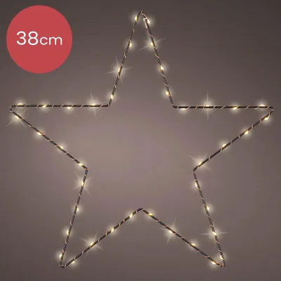 Produktbild von Lumineo LED Metall-Stern 40 LED 38 cm klassisch warm, kabelgebunden