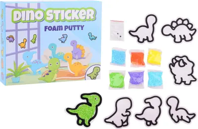 Obrázok produktu pre Vyrobte si vlastnú penovú nálepku dinosaura 28180