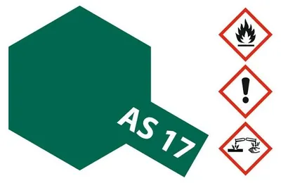 Produktbild von Tamiya 86517 - Acryl Spray Farbe -   - As-17 Dunkelgrün Matt (Ija) 10