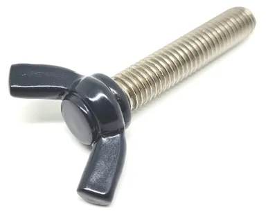 Produktbild von 10x Flügelschraube Edelstahl M8 x 40 in Anthrazit oder Grün RAL 7016 (Anthrazitgrau)