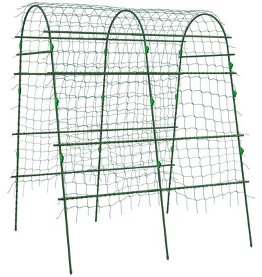 Obrázek produktu pro Lezecká konstrukce se sítí pro popínavé rostliny | Barva: zelená | Rozměry: 167 x 144 x 206 cm