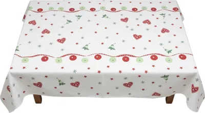 Obrázek produktu pro Vánoční ubrus Airlaid - 140 x 220 cm - Slavnostní červeno-zeleno-bílý - Jednorázová kvalita