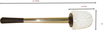 Produktbild von Sanwood Scala Mocca  7522492  Weiß Bürstenkopf mit Edelstahl Griff WC Bürste rostfreie Klobürste - Ersatztoilettenbürste - Ersatzklobürste