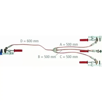 Produktbild von Dehn Erdungs- und Kurzschließvorrichtung 3-polig 35mm² mit Zwingenklemmen VN63A91