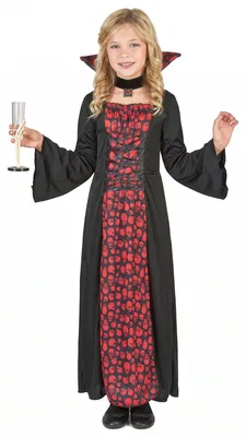 Obrázok produktu pre Kostým upíra pre dievčatá S 4-6 rokov (110-120 cm)